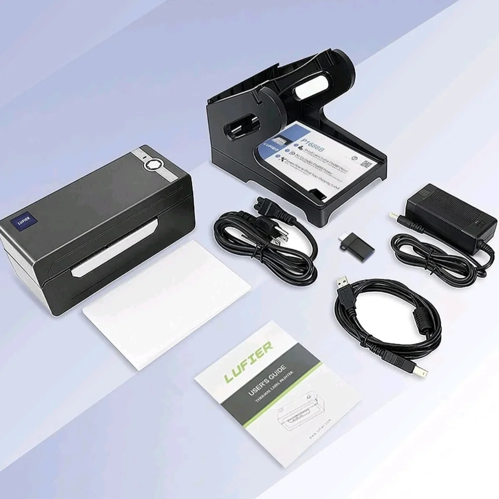 New LUFIER Black Direct Thermal Label Printer